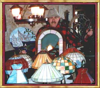 Picture of Arnie Garinger's Stained Glass works of art.