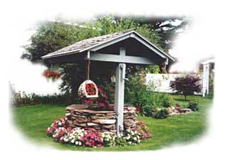 Picture of Arnie and Marge Garinger's wishing well.